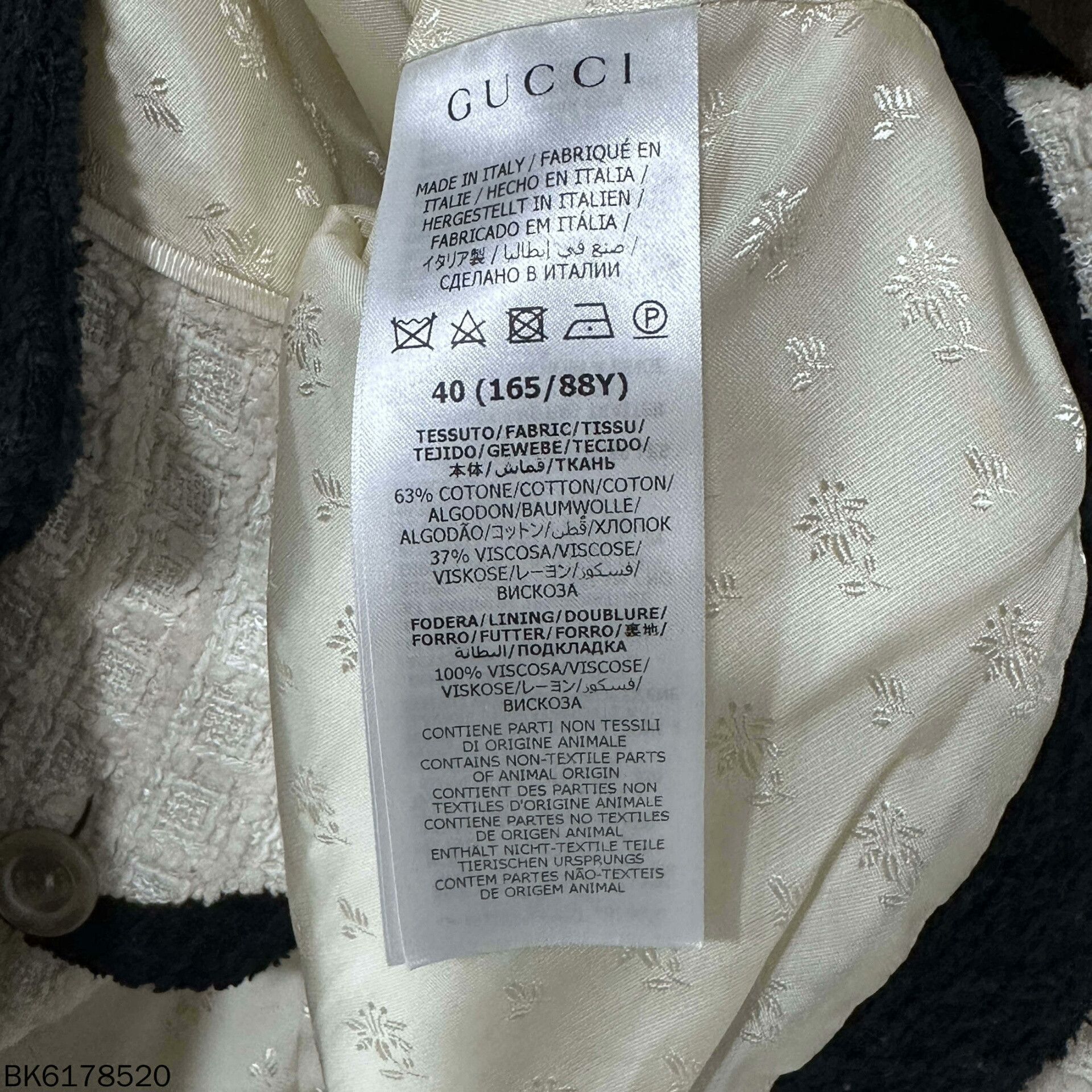 Gucci Gucci Black White Tweed Lapel Jacket Size S / US 4 / IT 40 - 5 Thumbnail