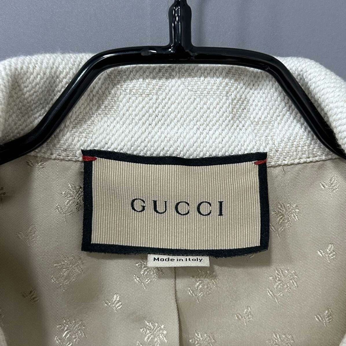 Gucci Gucci Monogram Print Linen Denim Jacket Size S / US 4 / IT 40 - 4 Thumbnail