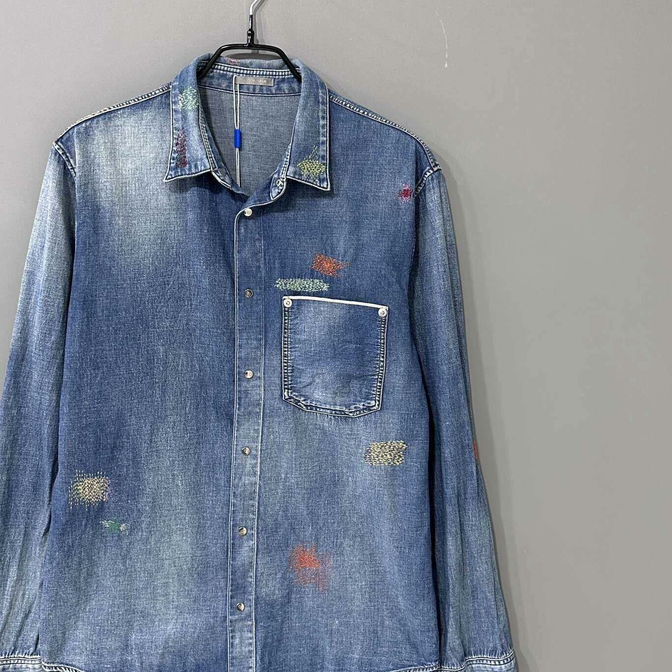 Dior Dior Distressed Patch Denim Shirt Jacket Size S / US 4 / IT 40 - 2 Thumbnail