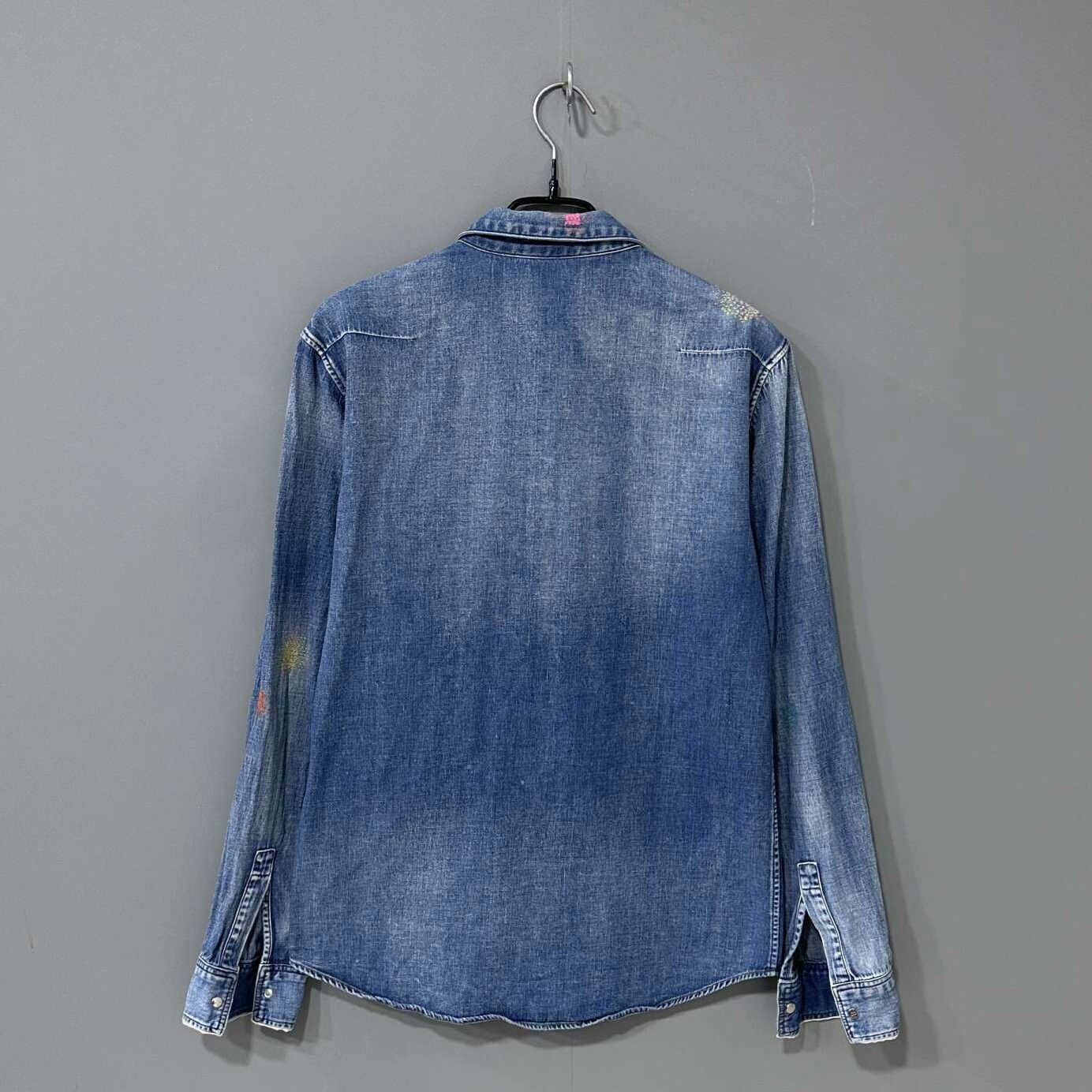 Dior Dior Distressed Patch Denim Shirt Jacket Size S / US 4 / IT 40 - 3 Thumbnail