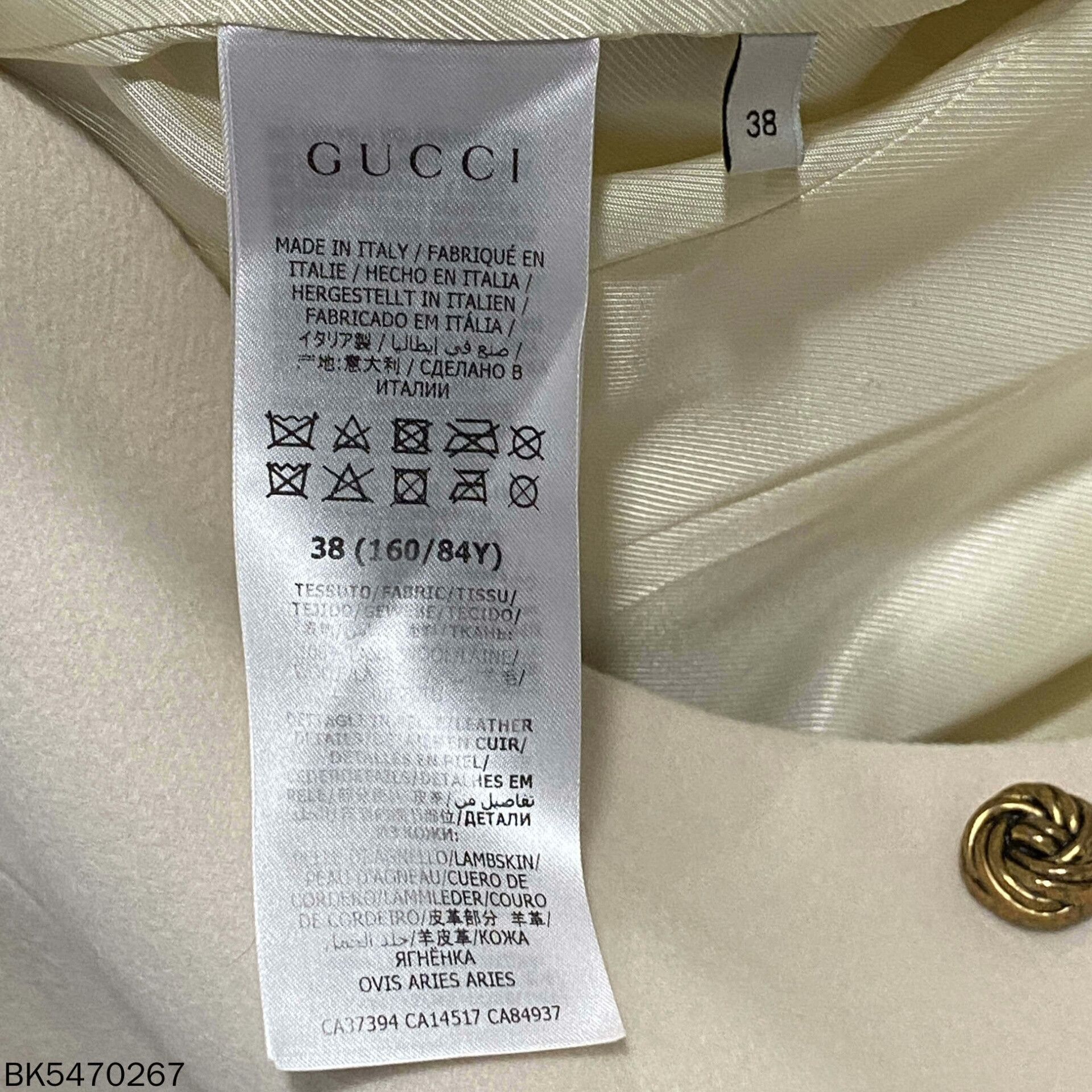 Gucci Gucci Gold Button Wool Coat Size S / US 4 / IT 40 - 5 Thumbnail