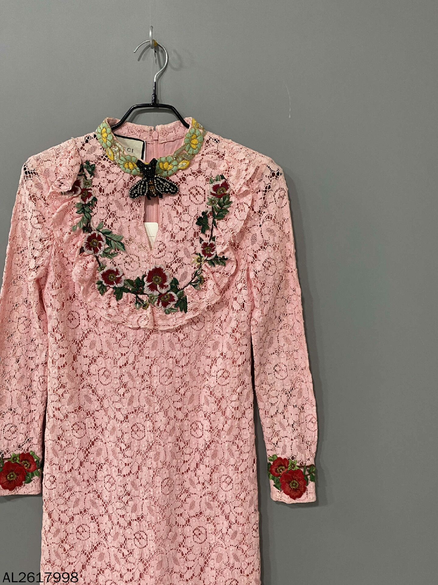 Gucci Gucci Floral Lace Bee Dress Size M / US 6-8 / IT 42-44 - 2 Thumbnail