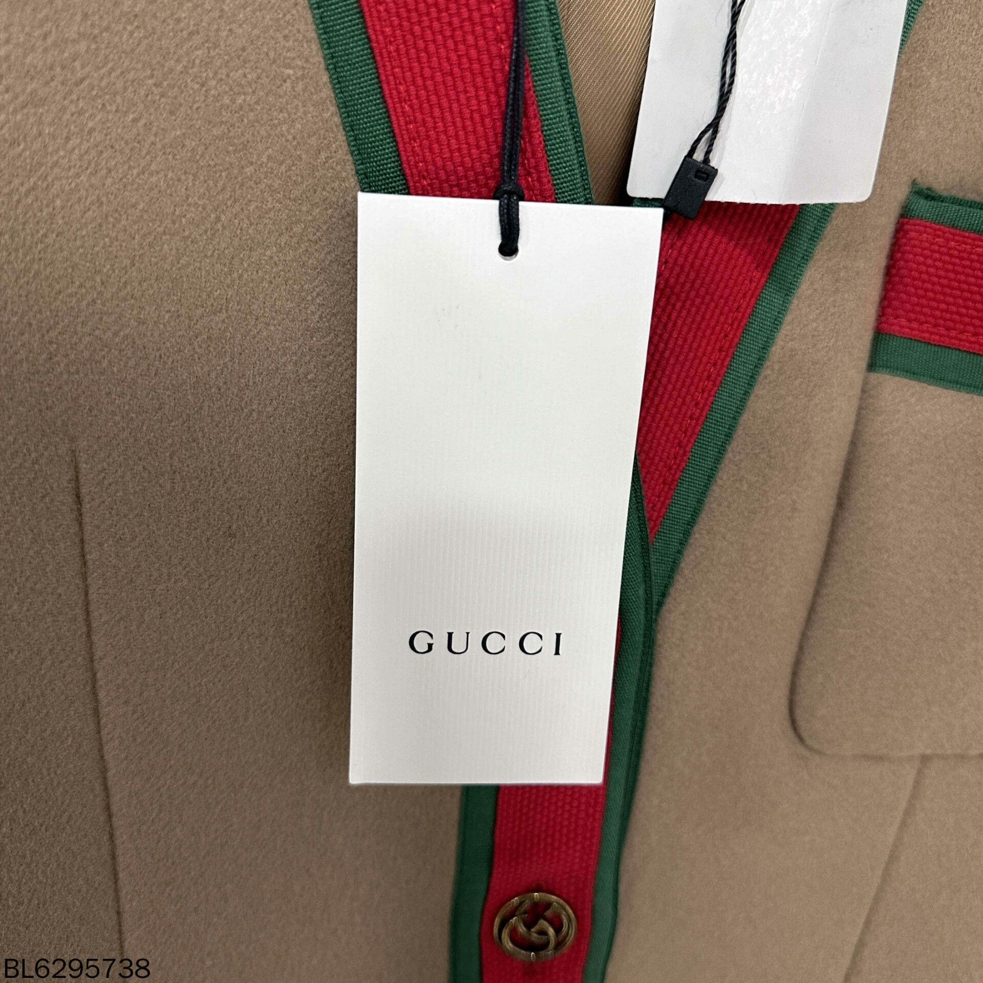 Gucci Gucci Red Green Striped Gold Button Coat Size S / US 4 / IT 40 - 7 Thumbnail
