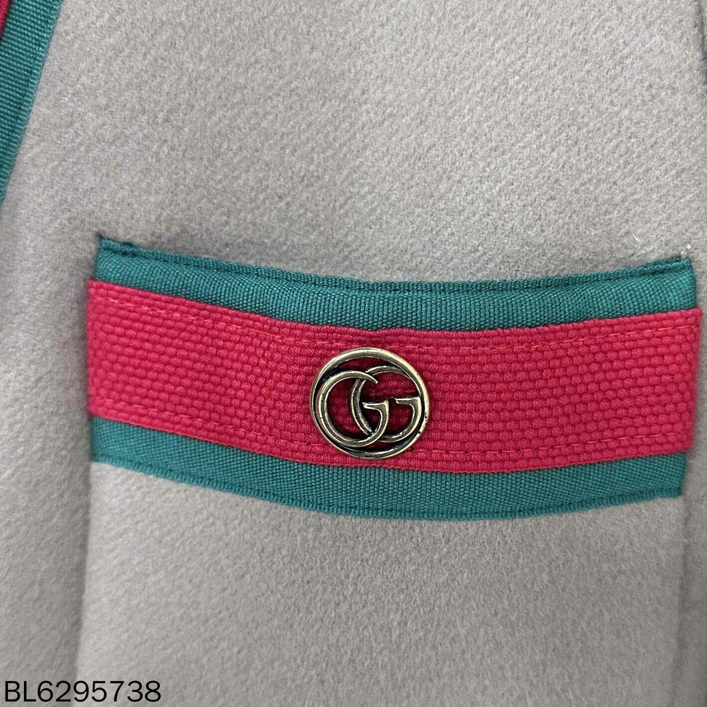 Gucci Gucci Red Green Striped Gold Button Coat Size S / US 4 / IT 40 - 6 Thumbnail