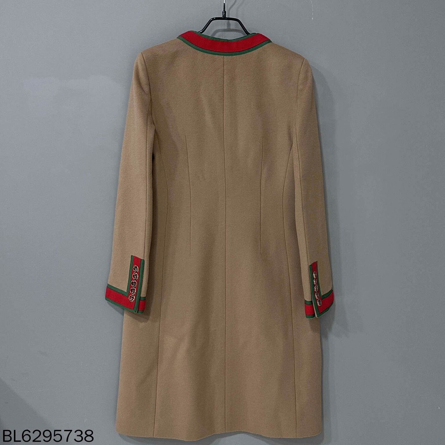 Gucci Gucci Red Green Striped Gold Button Coat Size S / US 4 / IT 40 - 3 Thumbnail
