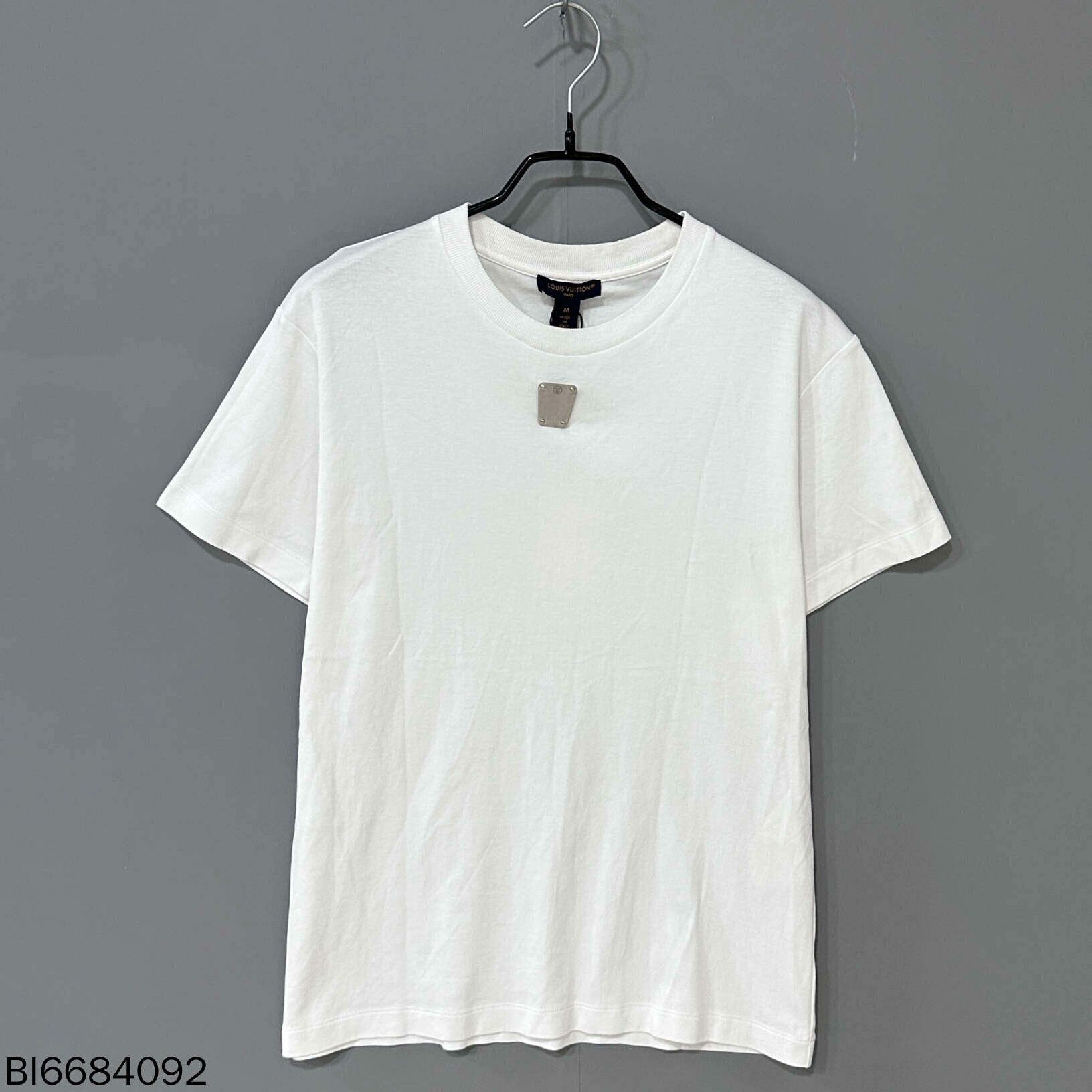 Louis Vuitton Louis Vuitton White Metal Nameplate Short-Sleeve Size US M / EU 48-50 / 2 - 2 Thumbnail