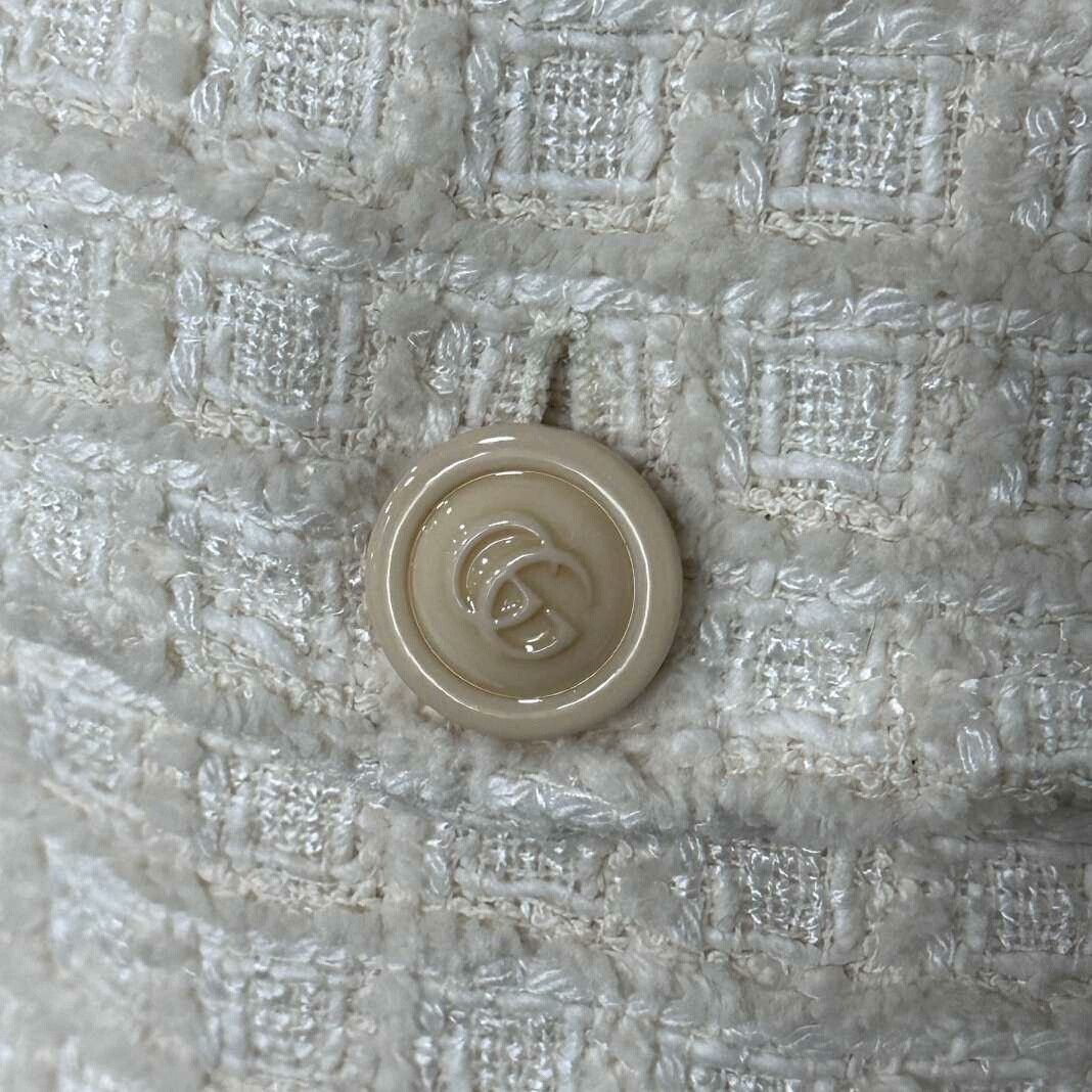 Gucci Gucci Ivory Lapel Tweed Jacket Size M / US 6-8 / IT 42-44 - 4 Thumbnail