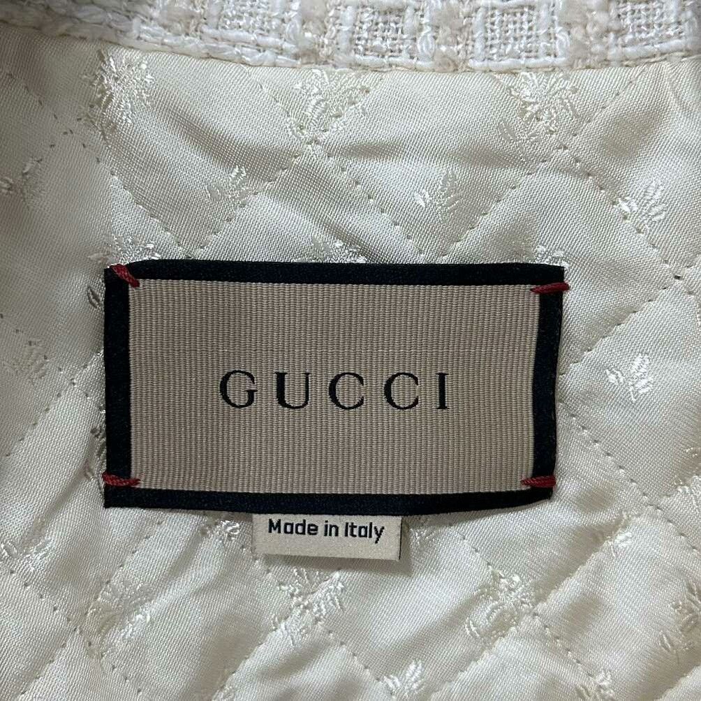 Gucci Gucci Ivory Lapel Tweed Jacket Size M / US 6-8 / IT 42-44 - 6 Thumbnail