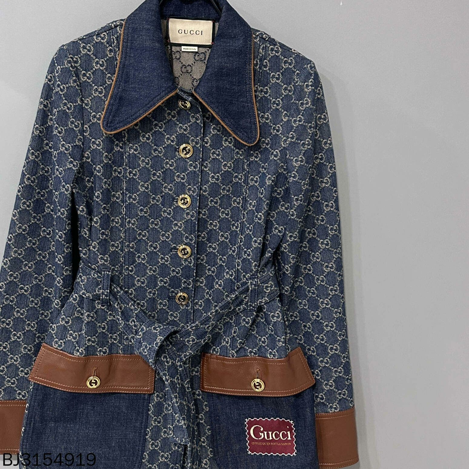 Gucci Gucci Monogram Denim Jacket Size S / US 4 / IT 40 - 2 Thumbnail