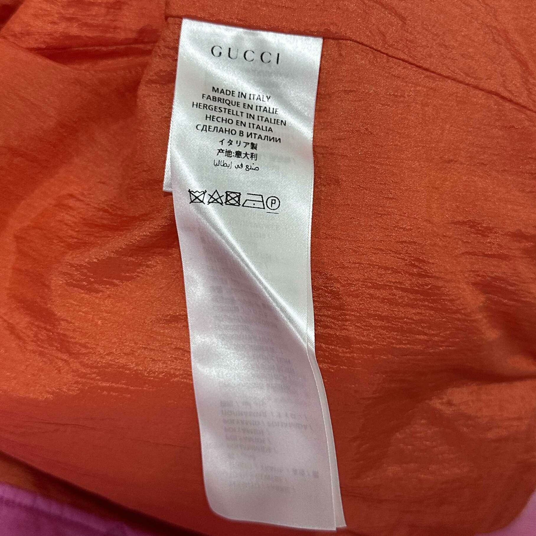 Gucci Pink Flocked Logo Cotton Coat Gucci Size S / US 4 / IT 40 - 6 Thumbnail