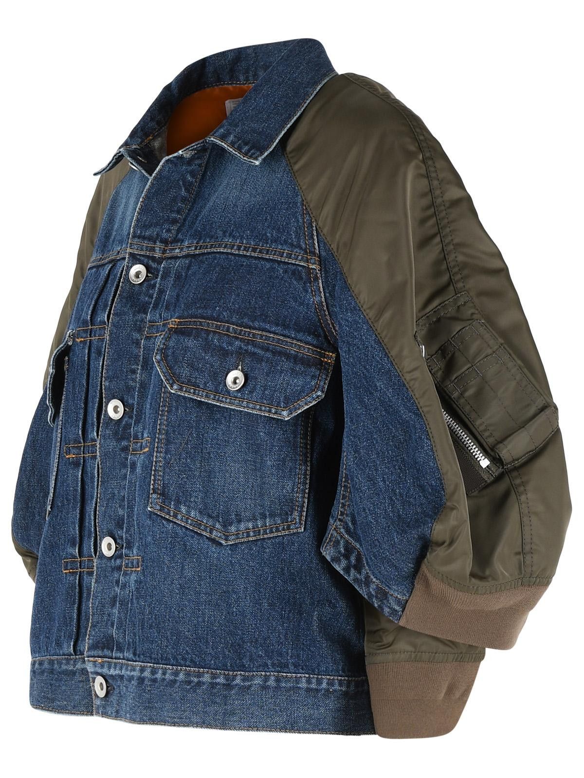 Sacai SACAI Blue Cotton Denim Jacket Size L / US 10 / IT 46 - 2 Thumbnail
