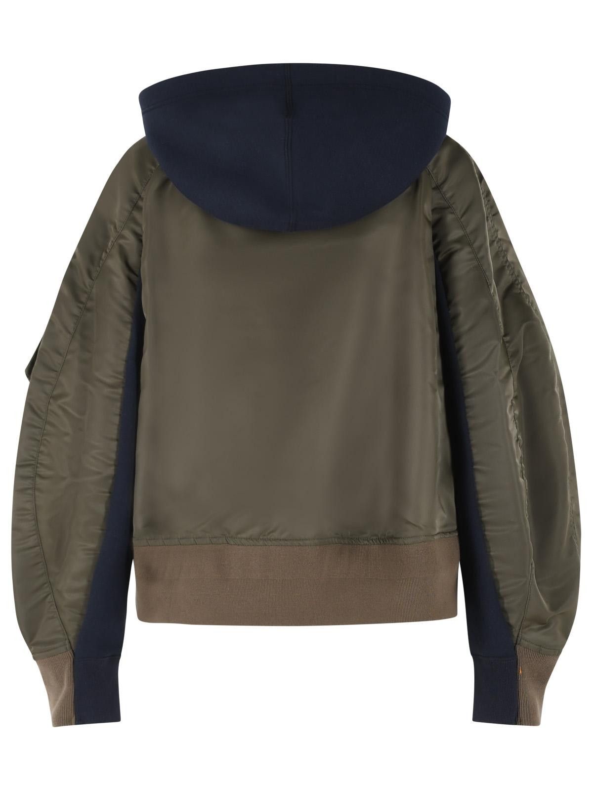 Sacai SACAI Hoodie In Navy Cotton And Khaki Blend Size M / US 6-8 / IT 42-44 - 3 Thumbnail
