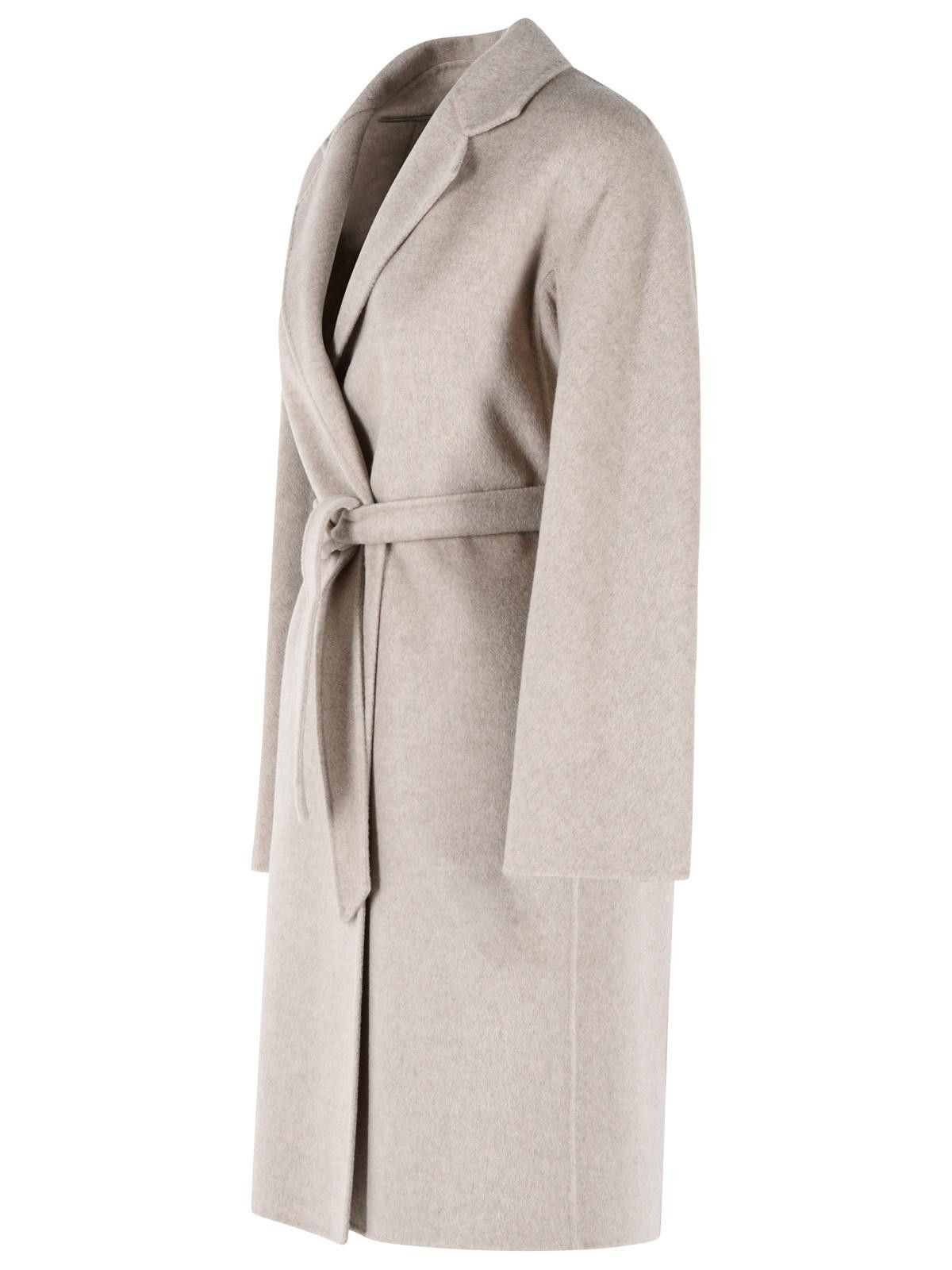 Max Mara MAX MARA 'Aceri' Sand Cachemire Wrap Coat Size XS / US 0-2 / IT 36-38 - 2 Thumbnail