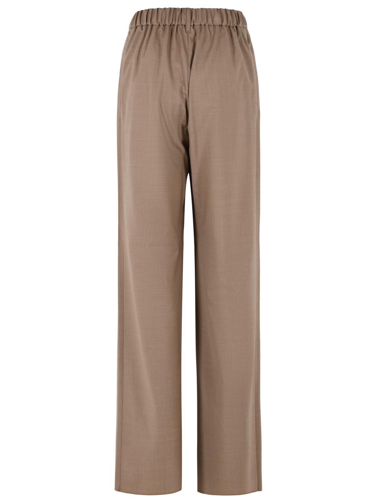 Max Mara MAX MARA 'Salpa' Trousers In Tela Stretch Wool In Hazelnut Color Size 27" / US 4 / IT 40 - 3 Thumbnail