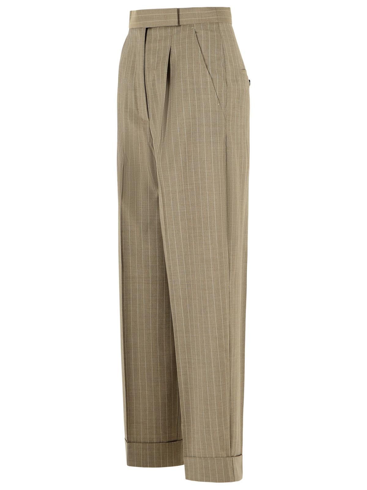 Max Mara MAX MARA 'Manet' Beige Virgin Wool Pants Size 26" / US 2 / IT 38 - 2 Thumbnail
