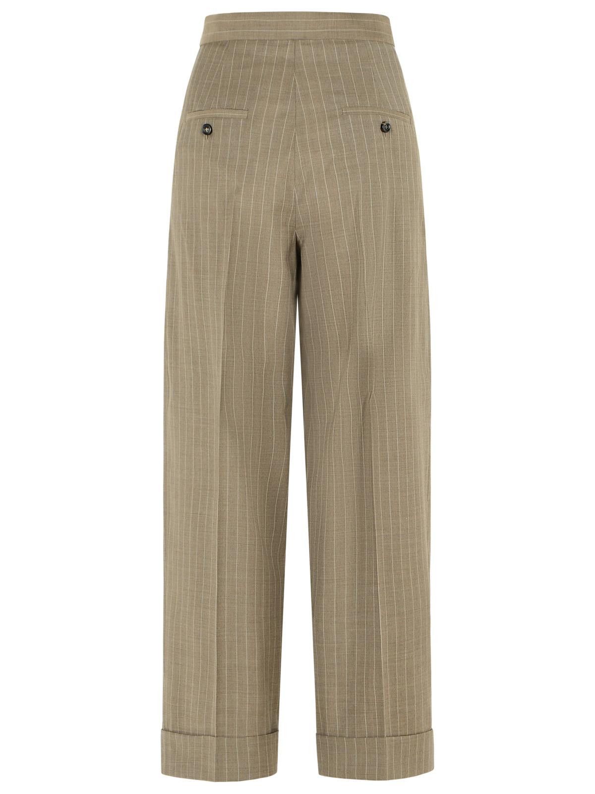 Max Mara MAX MARA 'Manet' Beige Virgin Wool Pants Size 27" / US 4 / IT 40 - 3 Thumbnail