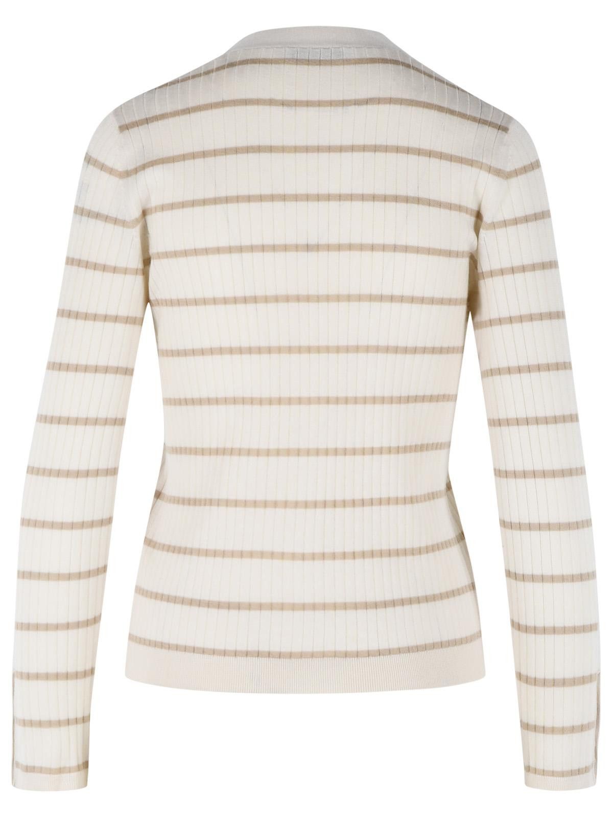 Max Mara MAX MARA 'Pedale' Ivory Cashmere And Silk Cardigan Size M / US 6-8 / IT 42-44 - 3 Thumbnail