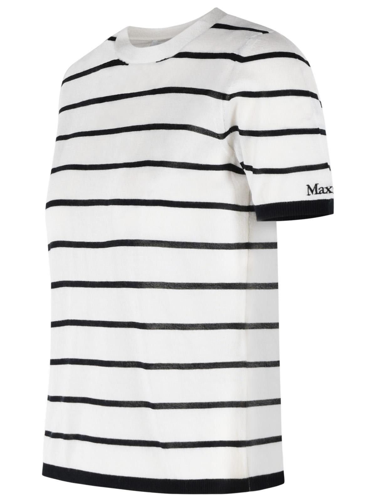 Max Mara MAX MARA 'Favetta' Cashmere And Cream Silk T-Shirt Size M / US 6-8 / IT 42-44 - 2 Thumbnail