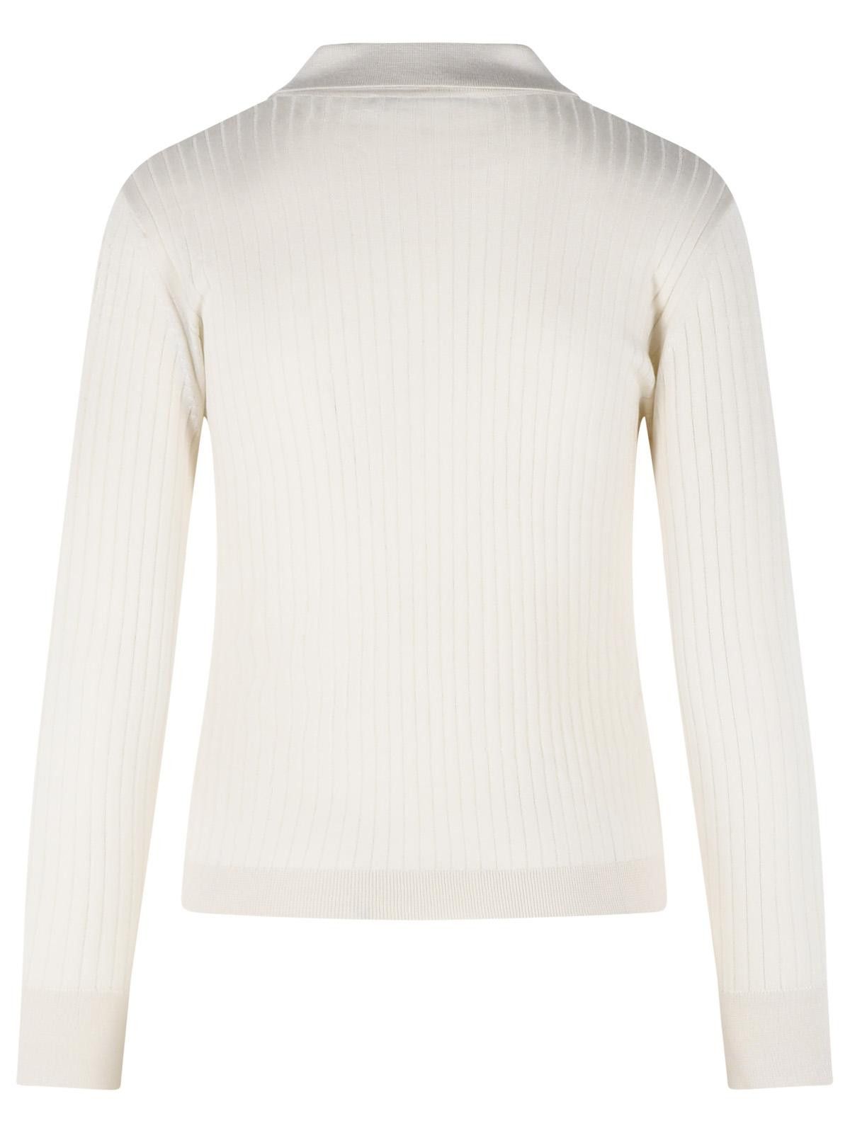 Max Mara MAX MARA 'Gitano' Ivory Cashmere And Silk Sweater Size M / US 6-8 / IT 42-44 - 3 Thumbnail