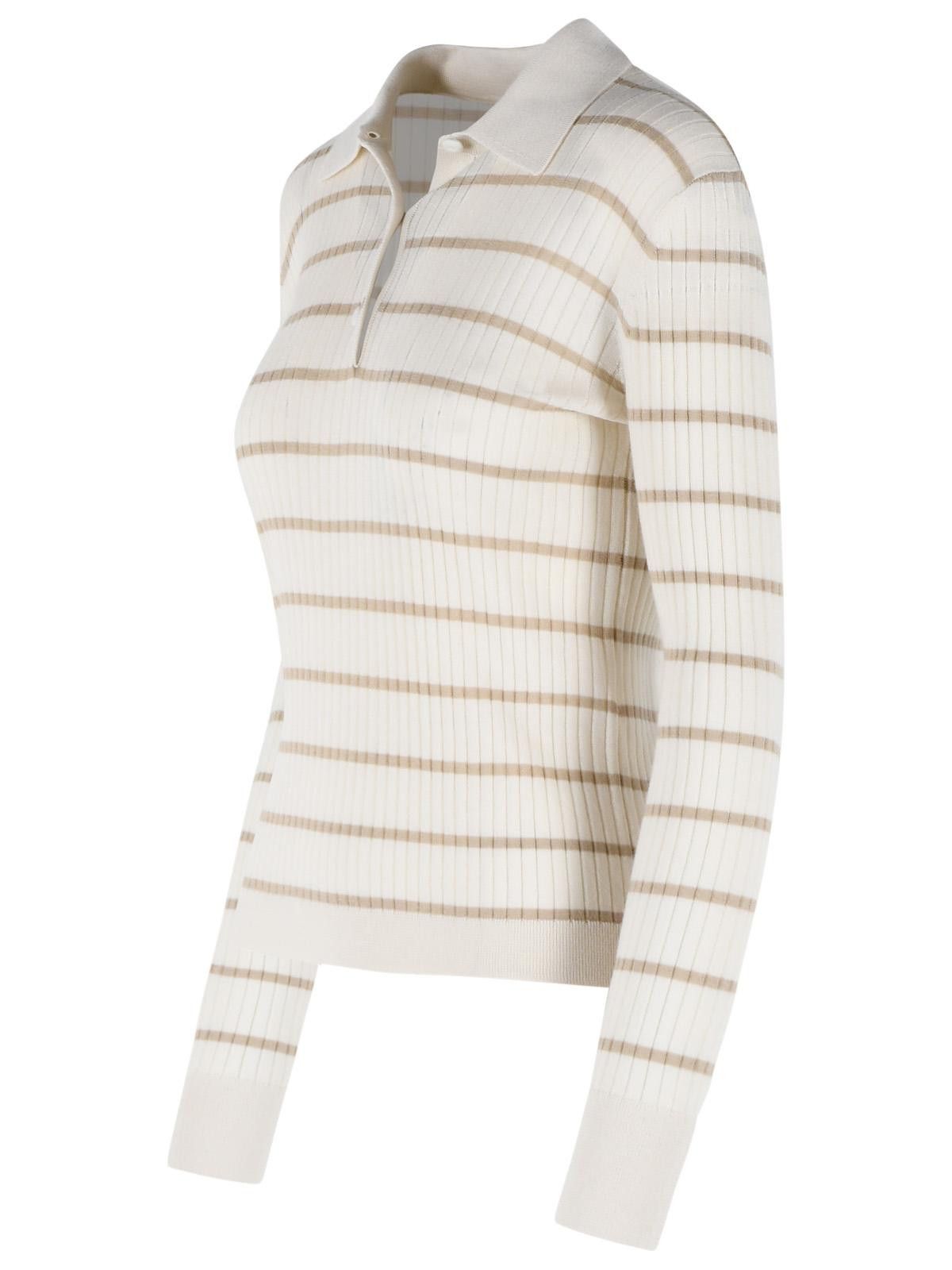 Max Mara MAX MARA 'Gitano' Ivory Cashmere And Silk Sweater Size S / US 4 / IT 40 - 2 Thumbnail