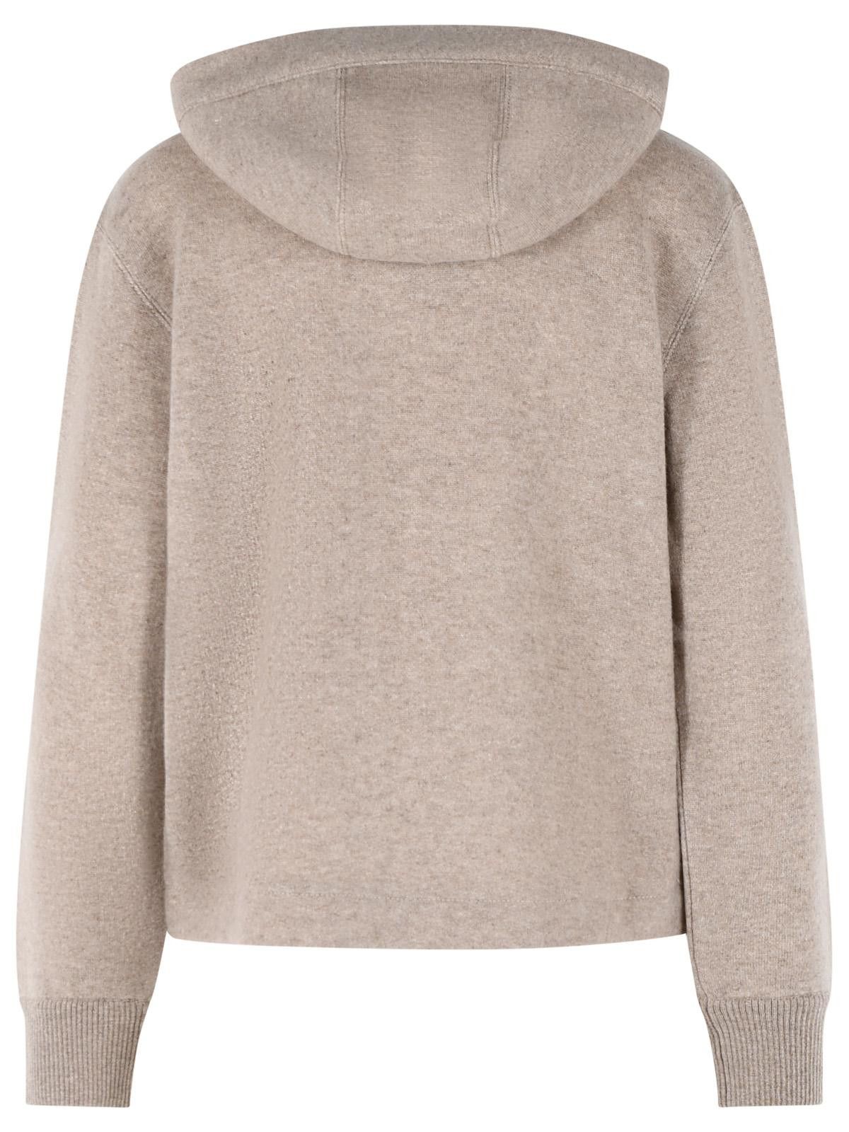 Max Mara MAX MARA Beige Cashmere And Virgin Wool Sweatshirt Size M / US 6-8 / IT 42-44 - 3 Thumbnail