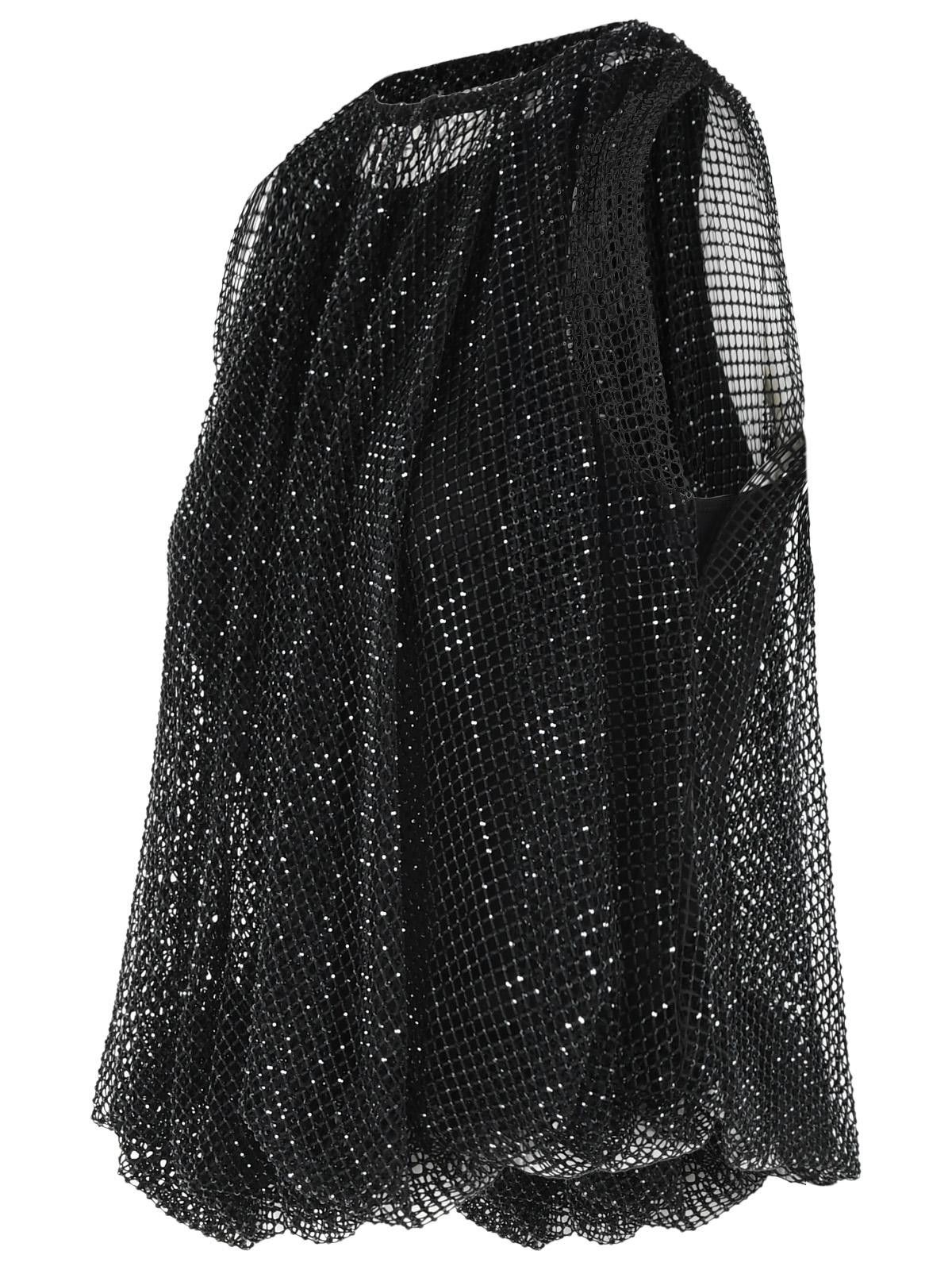 Sportmax SPORTMAX 'Nodo' Mesh Top With Black Crystals Size S / US 4 / IT 40 - 2 Thumbnail