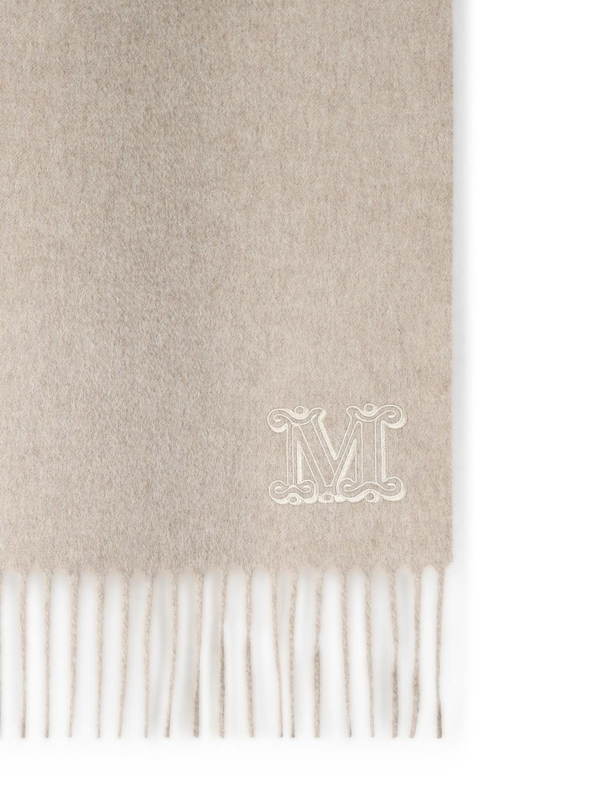 Max Mara MAX MARA 'Wsdalia' Sand Cashmere Scarf Size ONE SIZE - 3 Thumbnail