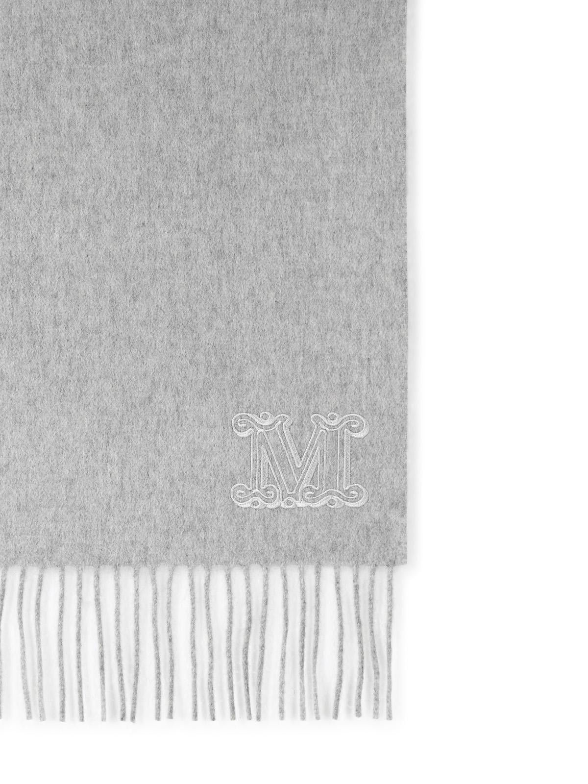Max Mara MAX MARA 'Wsdalia' Grey Cashmere Scarf Size ONE SIZE - 3 Thumbnail