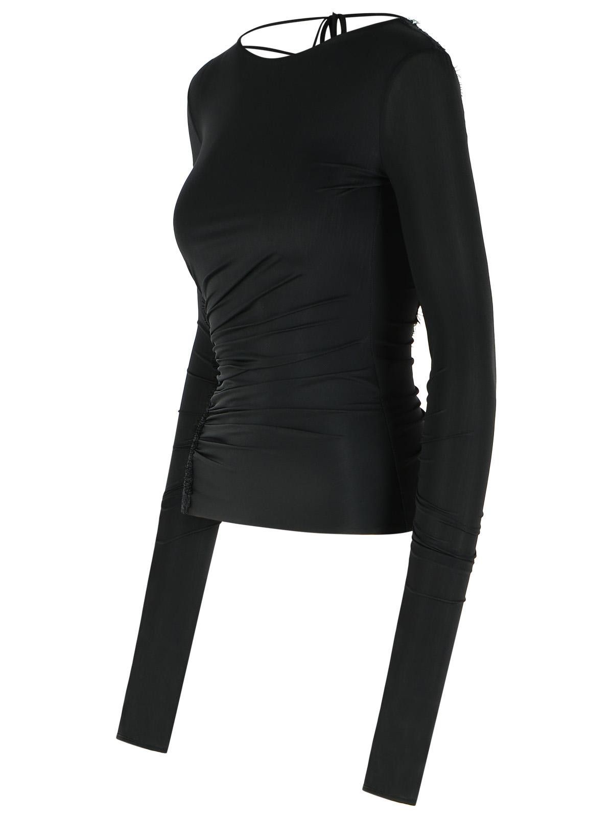 Blumarine BLUMARINE Black Stretch Nylon Sweater Size M / US 6-8 / IT 42-44 - 2 Thumbnail