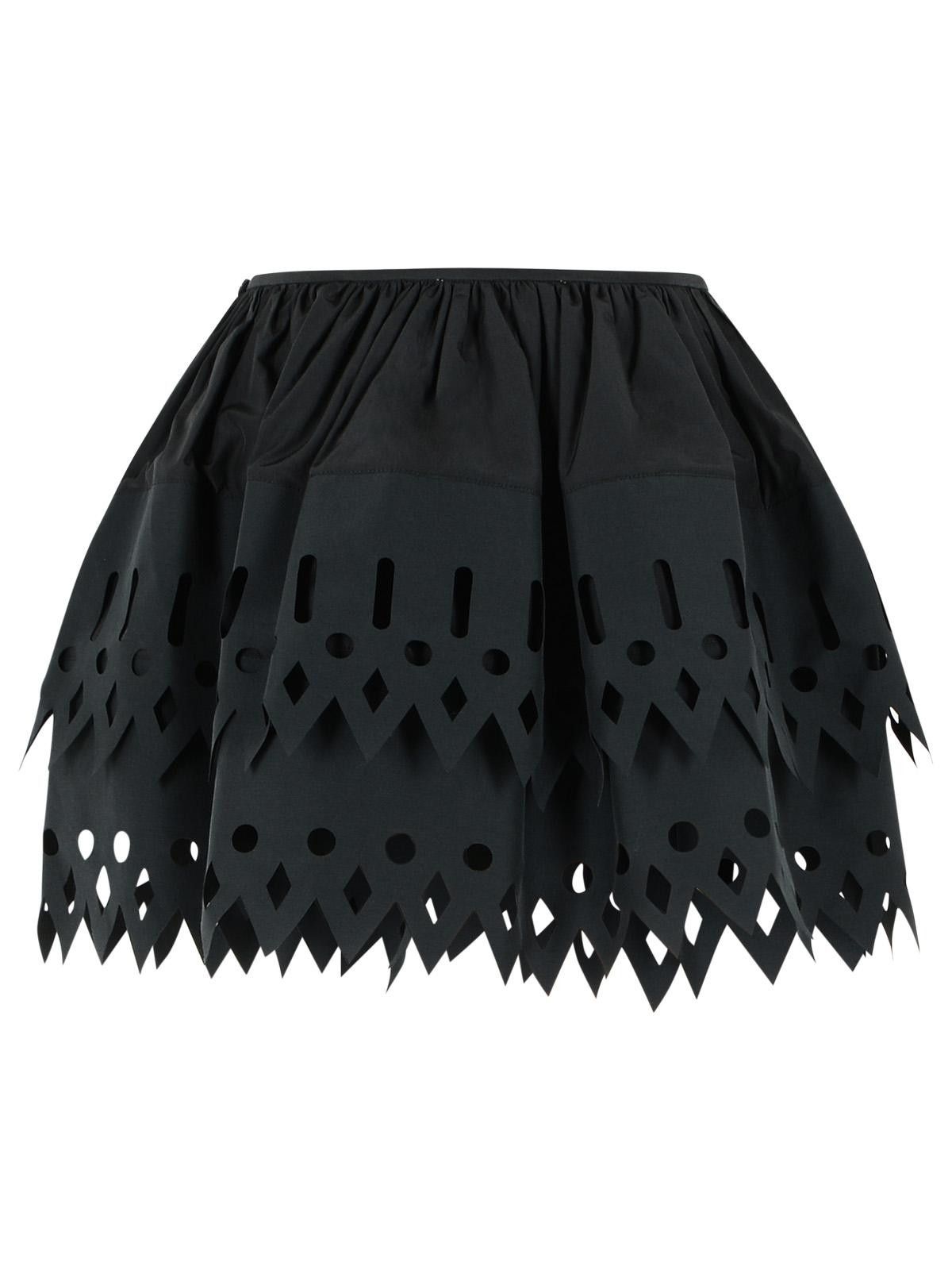 Blumarine BLUMARINE 'Tech' Black Cotton Blend Skirt Size 28" / US 6 / IT 42 - 3 Thumbnail
