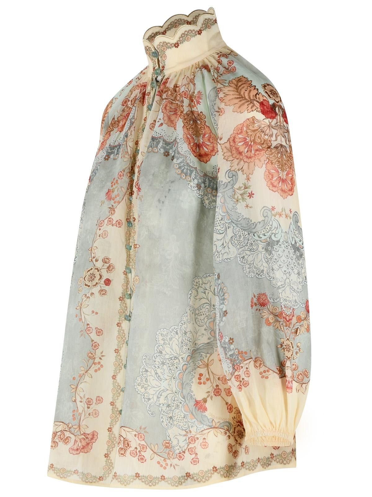 Zimmermann ZIMMERMANN 'Daylight' Multicoloured Ramie Blouse Size XS / US 0-2 / IT 36-38 - 2 Thumbnail
