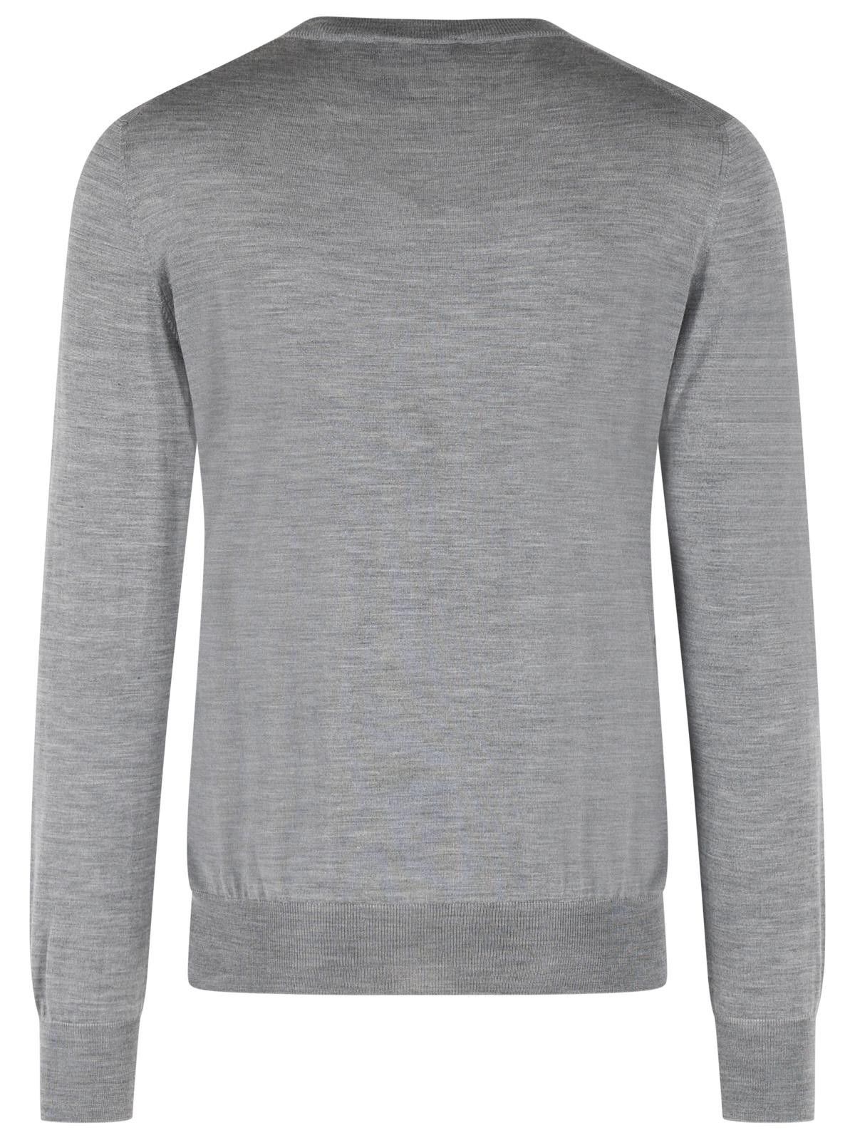 Gran Sasso GRAN SASSO Grey Virgin Wool Blend Sweater Size US L / EU 52-54 / 3 - 3 Thumbnail
