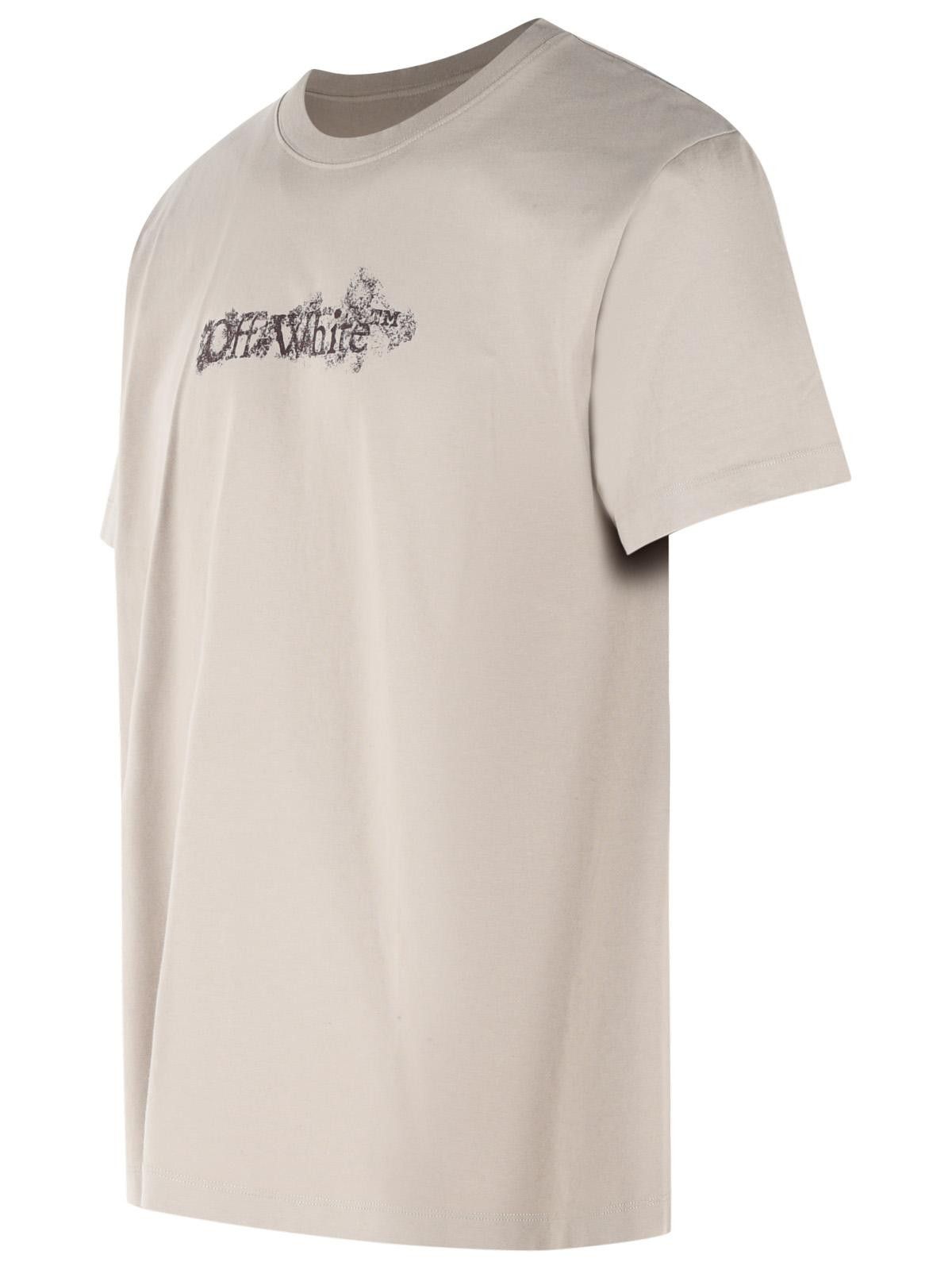 OFF-WHITE 'Heraldic' 'Taupe' Cotton T-Shirt
