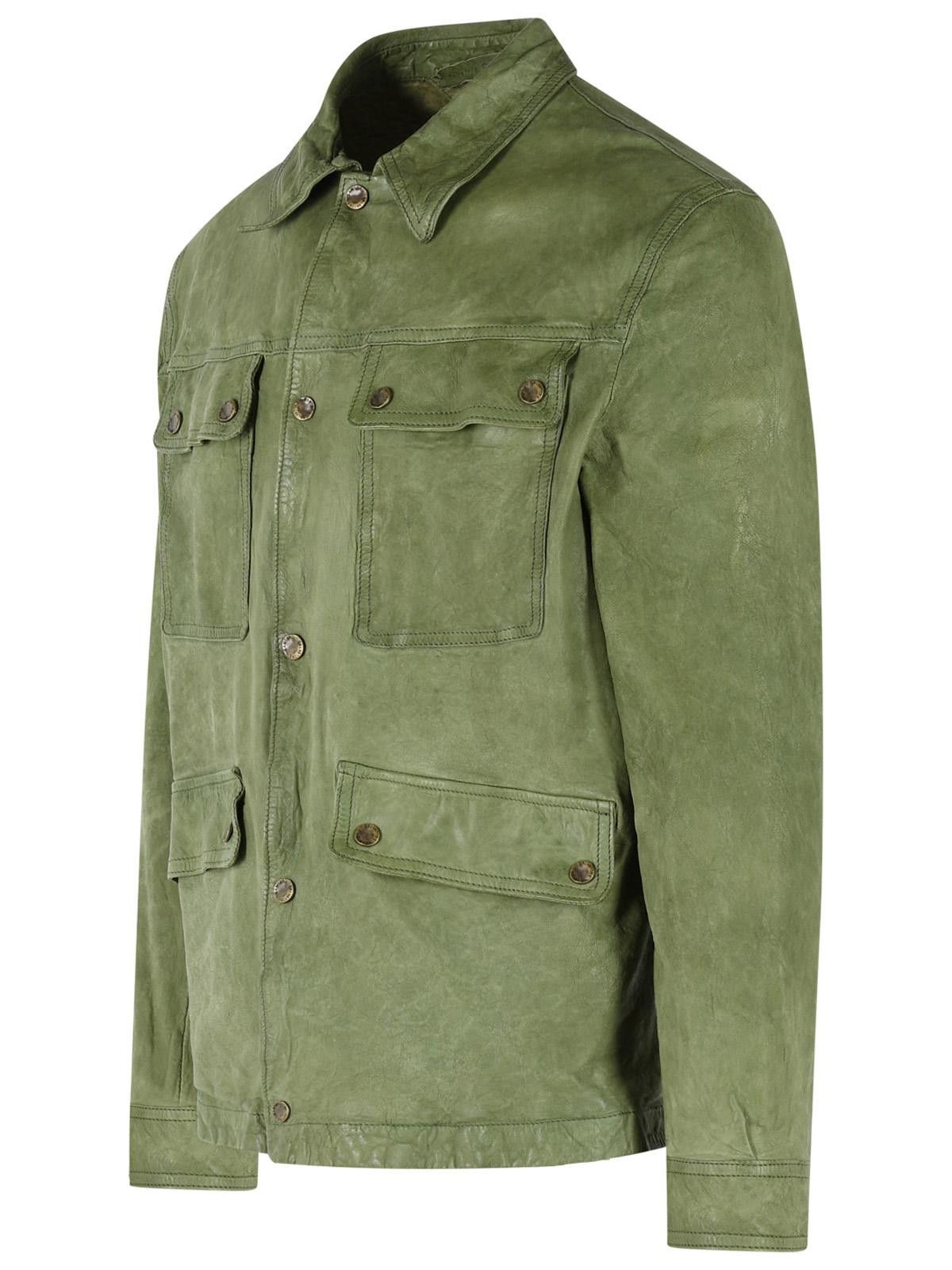 Salvatore Santoro SALVATORE SANTORO Green Leather Jacket Size US L / EU 52-54 / 3 - 2 Thumbnail