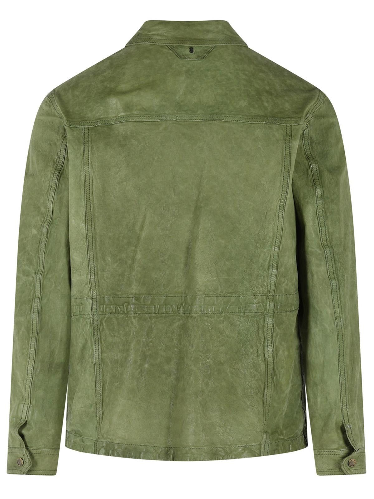 Salvatore Santoro SALVATORE SANTORO Green Leather Jacket Size US XL / EU 56 / 4 - 3 Thumbnail