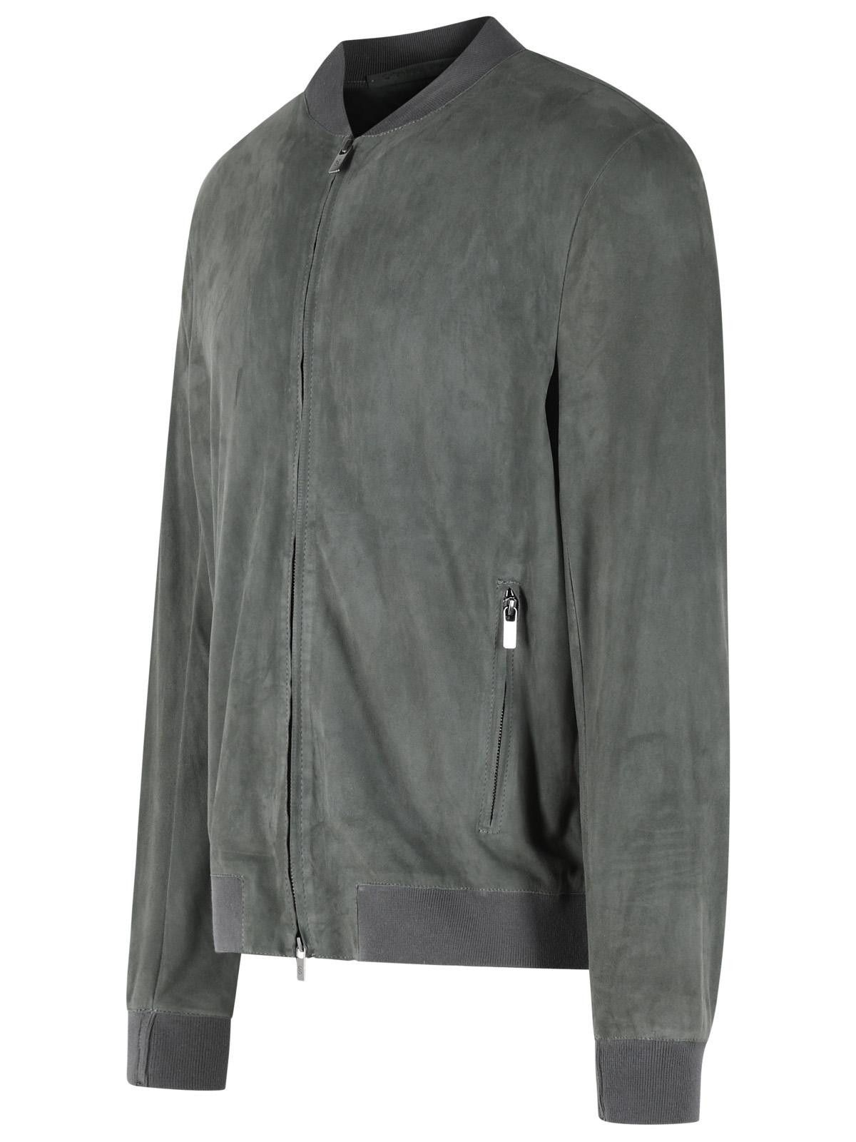 Salvatore Santoro SALVATORE SANTORO Grey Leather Jacket Size US XL / EU 56 / 4 - 2 Thumbnail