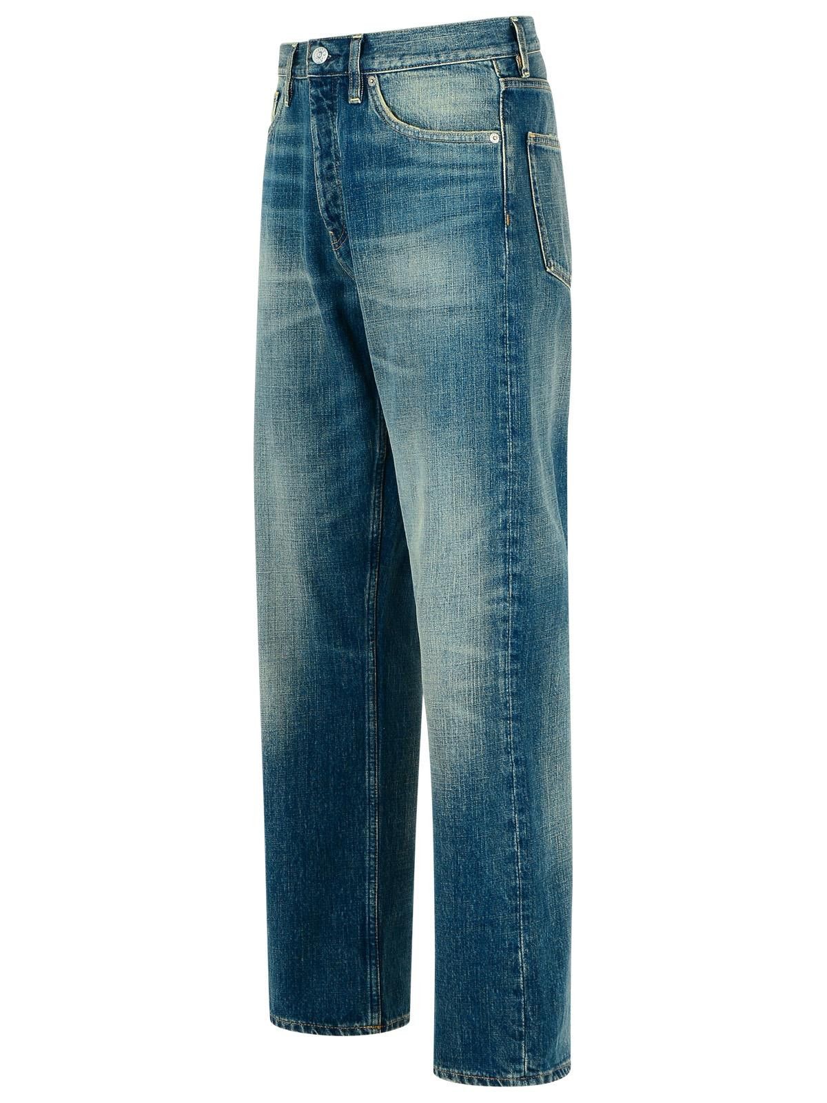 Sunflower SUNFLOWER 'Loose' Vintage Deep Blue Cotton Jeans Size US 31 - 2 Thumbnail