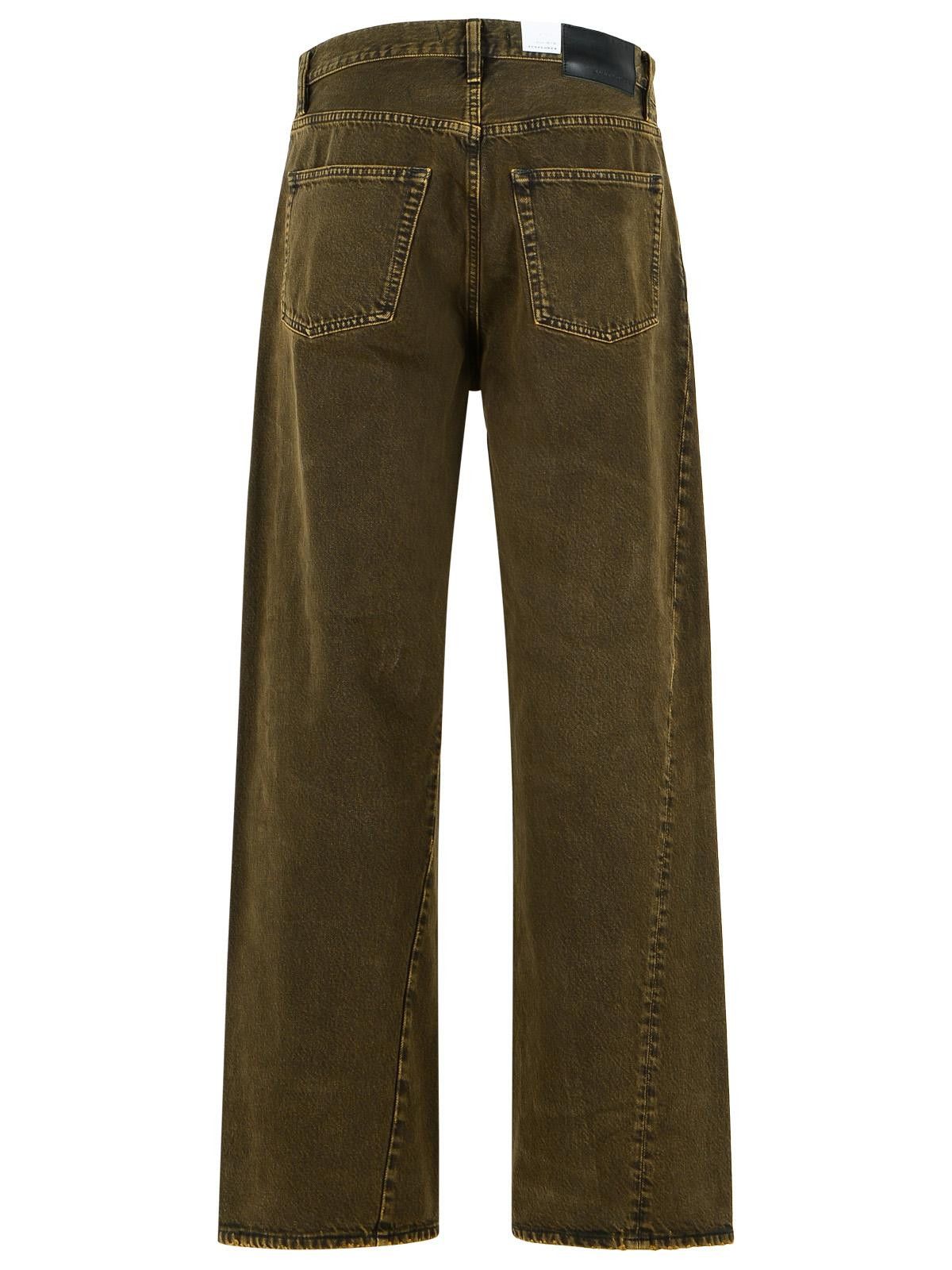 Sunflower SUNFLOWER 'Wide Twist' Brown Cotton Jeans Size US 32 / EU 48 - 3 Thumbnail