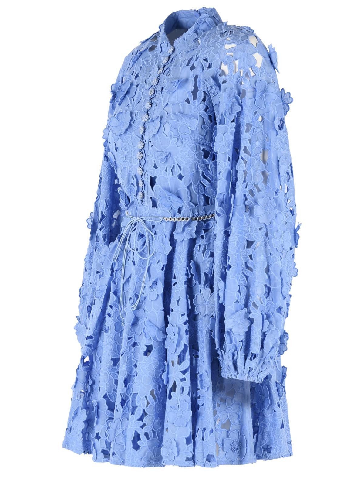 Zimmermann ZIMMERMANN 'Patience' Cotton Long Sleeve Mini Dress Size L / US 10 / IT 46 - 2 Thumbnail