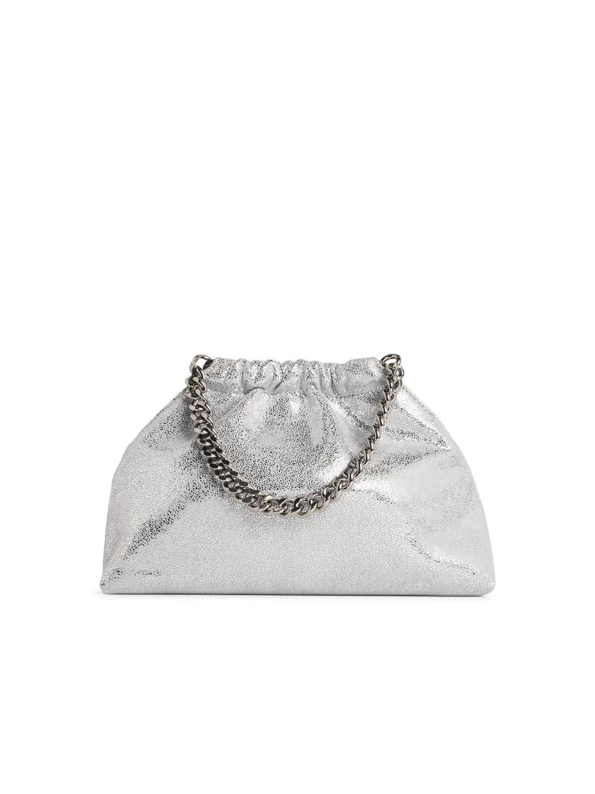Stella McCartney STELLA McCARTNEY 'Falabella Coulisse' Mini Bag In Silver 'Shaggy Deer' Size ONE SIZE - 3 Thumbnail