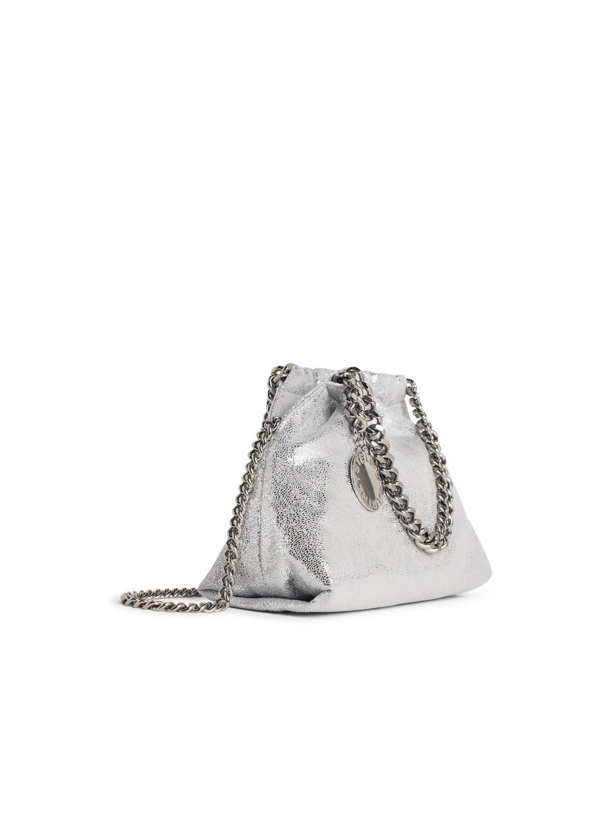 Stella McCartney STELLA McCARTNEY 'Falabella Coulisse' Mini Bag In Silver 'Shaggy Deer' Size ONE SIZE - 2 Thumbnail