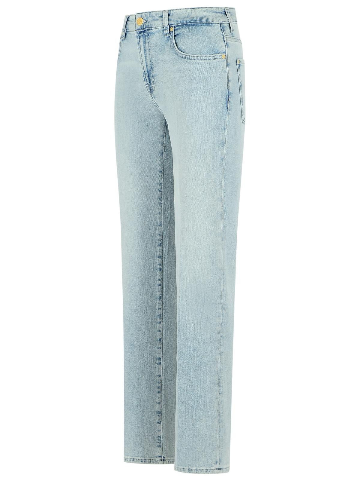 7 For All Mankind 7 FOR ALL MANKIND 'Calie Straight' Light Blue Cotton Blend Jeans Size 25" / US 0 / IT 36 - 2 Thumbnail