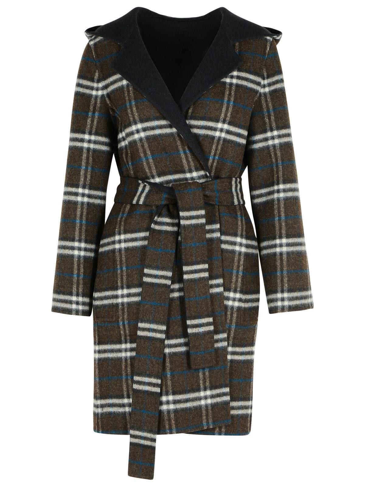 Burberry BURBERRY 'Hampshire' Reversible Black Wool Coat Size M / US 6-8 / IT 42-44 - 4 Thumbnail