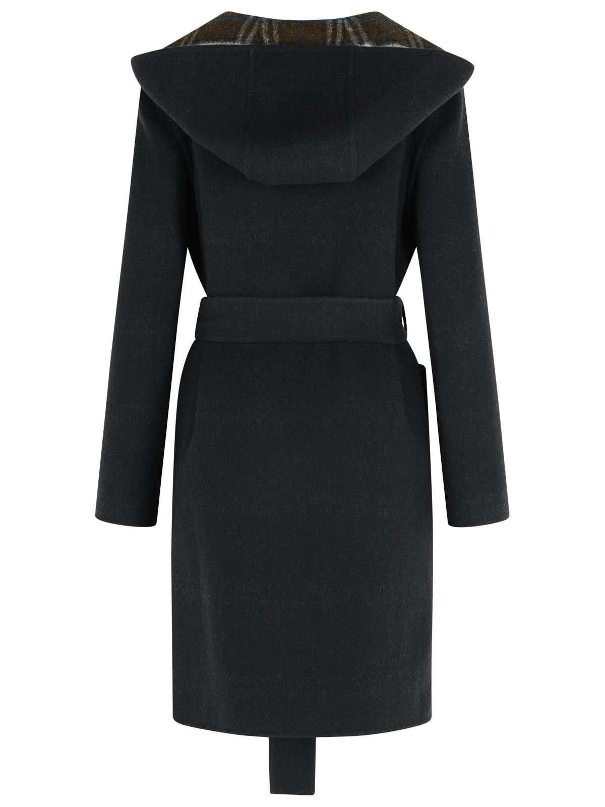 Burberry BURBERRY 'Hampshire' Reversible Black Wool Coat Size M / US 6-8 / IT 42-44 - 3 Thumbnail
