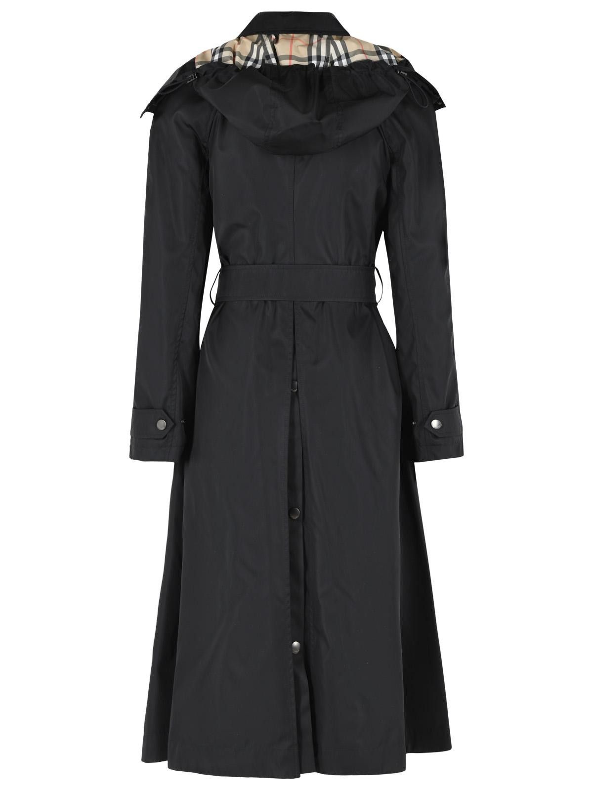 Burberry BURBERRY Long Car Coat With Black Nylon Hood Size XS / US 0-2 / IT 36-38 - 3 Thumbnail