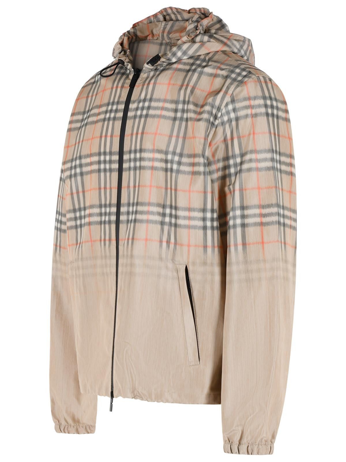 Burberry BURBERRY Hooded Jacket And 'Check' Shaded Sand Beige Size US S / EU 44-46 / 1 - 2 Thumbnail