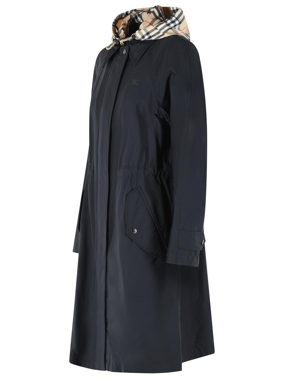 Burberry BURBERRY 'Newbury' Black Polyamide Blend Parka Size S / US 4 / IT 40 - 2 Thumbnail
