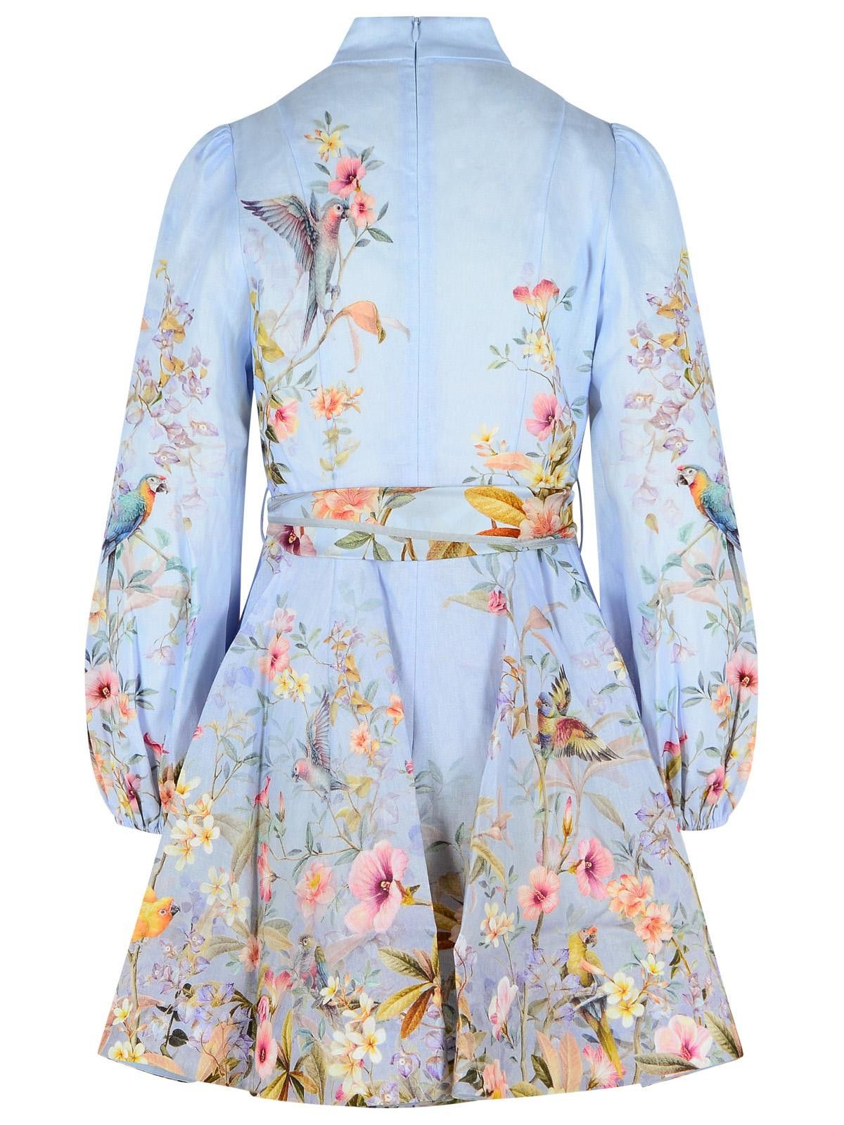 Zimmermann ZIMMERMANN 'Rebellion' Light Blue Linen Dress Size L / US 10 / IT 46 - 3 Thumbnail