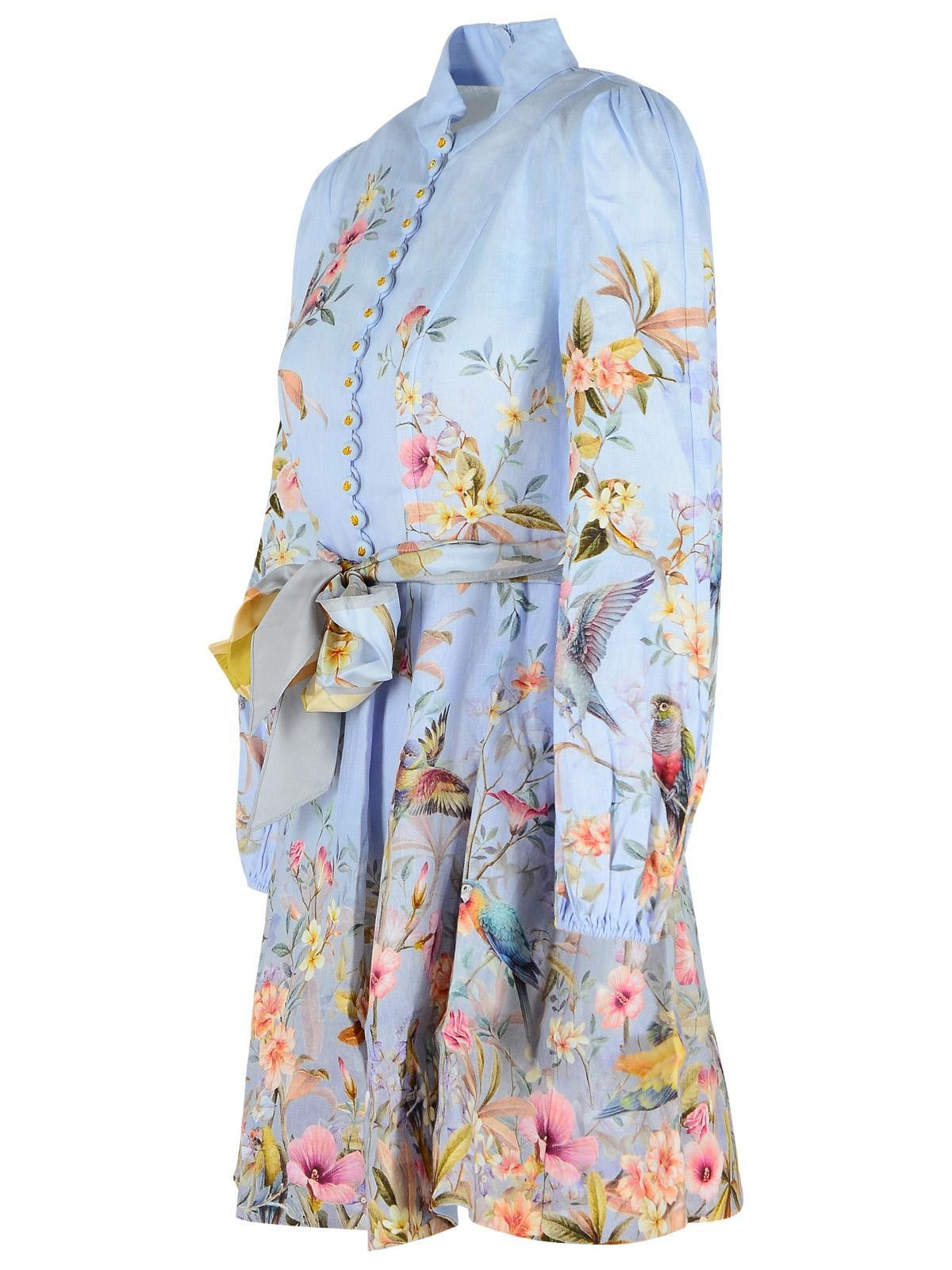 Zimmermann ZIMMERMANN 'Rebellion' Light Blue Linen Dress Size L / US 10 / IT 46 - 2 Thumbnail