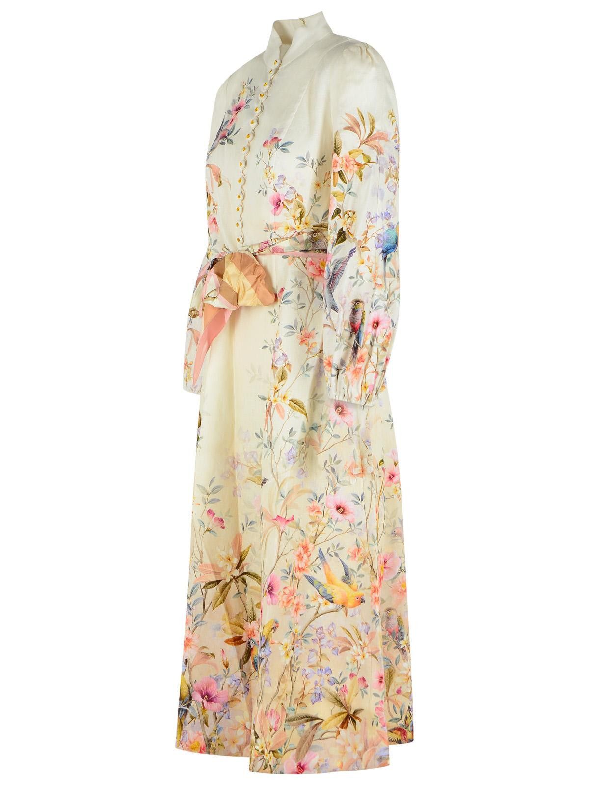 Zimmermann ZIMMERMANN 'Rebellion' Cream Linen Long Dress Size XS / US 0-2 / IT 36-38 - 2 Thumbnail